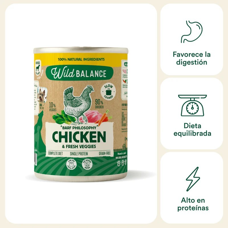 Wild Balance lata de pollo 400 g para perros