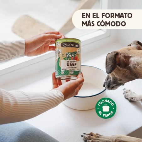 Llauna de vedella amb verdures fresques per a gossos 400 gr