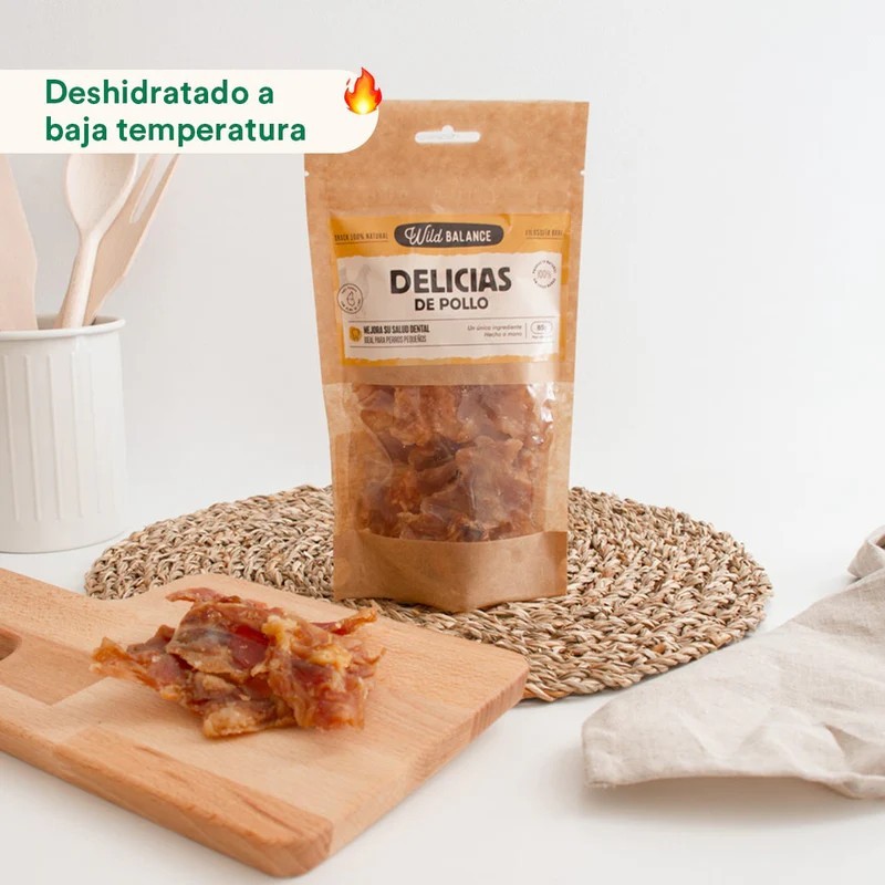 Delicias de pollo deshidratadas Wild Balance 100% natural