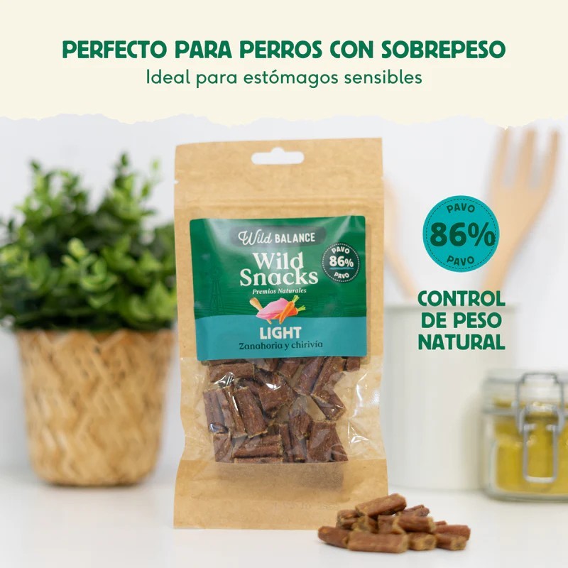 Snack Light de pavo Wild Balance para perros