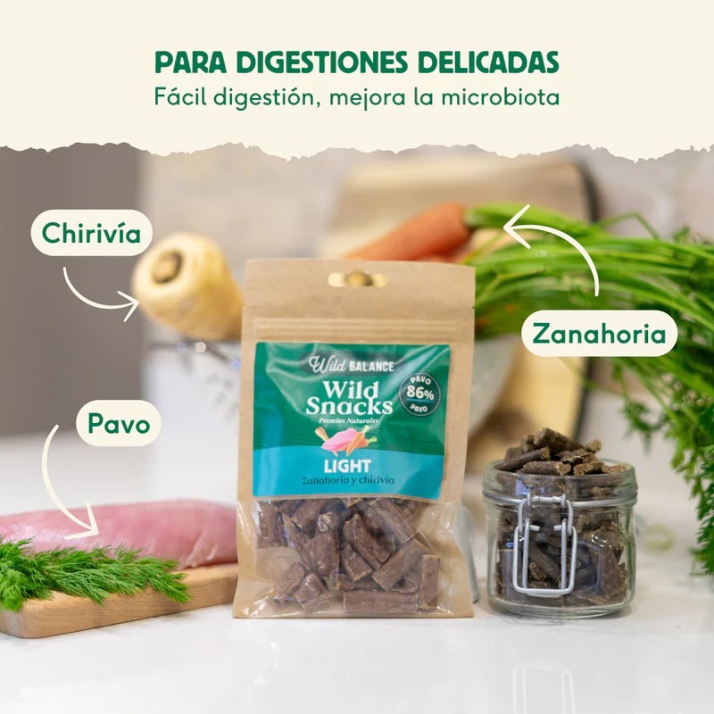 Snack Light de pavo Wild Balance para perros