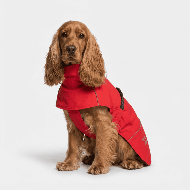 Chubasquero Hayton X Rojo para Perros Impermeable y Transpirable