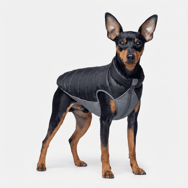 Abric reversible per a gos RED-DINGO (negre-gris)