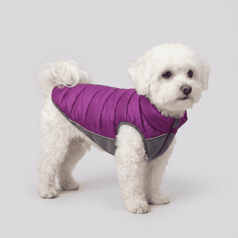 Abrigo reversible (rosa y morado)