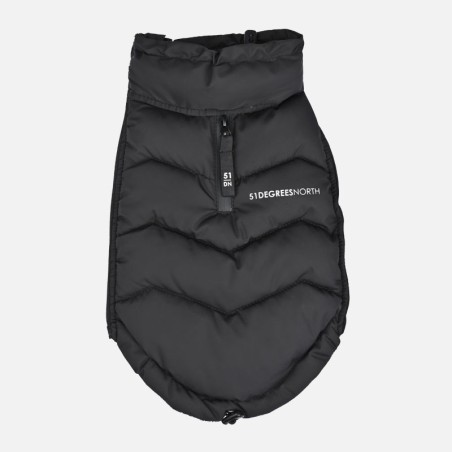 Abrigo Dunsy Coat negro para perro | 51 Degrees North