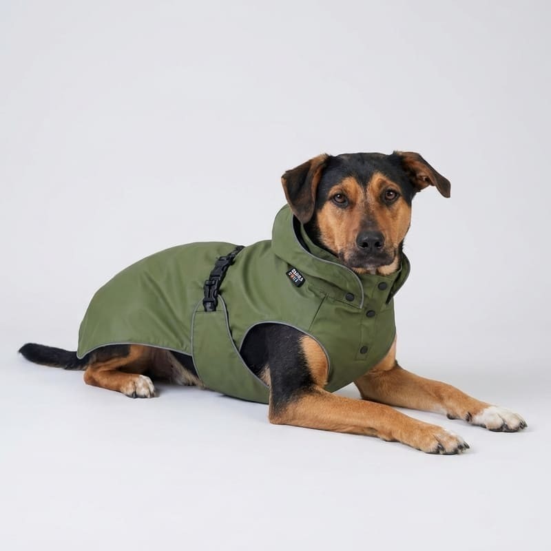 Chubasquero Rukka Streamy X verde oliva | Impermeable para perro | SMARTDOG