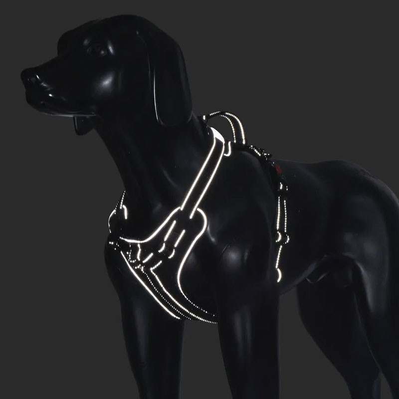 Arnès Rukka Pets Solid negre ajustable en Y | Smartdog
