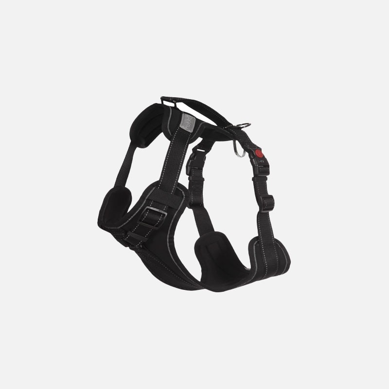 Arnés Rukka Pets Solid negro en Y ajustable | Smartdog