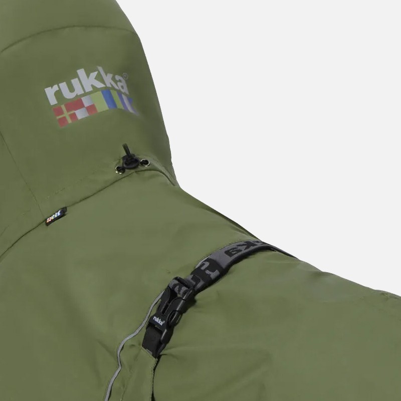 Chubasquero Rukka Ripple Verde Oliva impermeable para perro