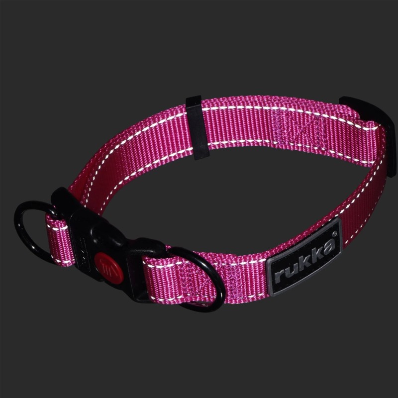 Collar Rukka Pets Bliss fucsia reflectante | Smartdog