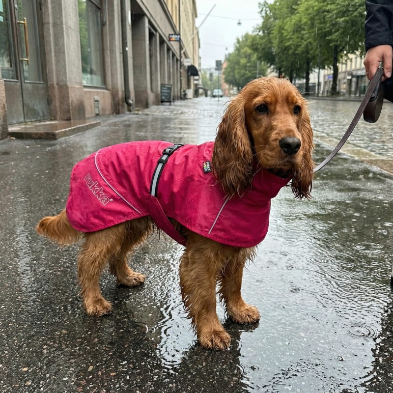 Impermeable bàsic rosa Hase per a gos